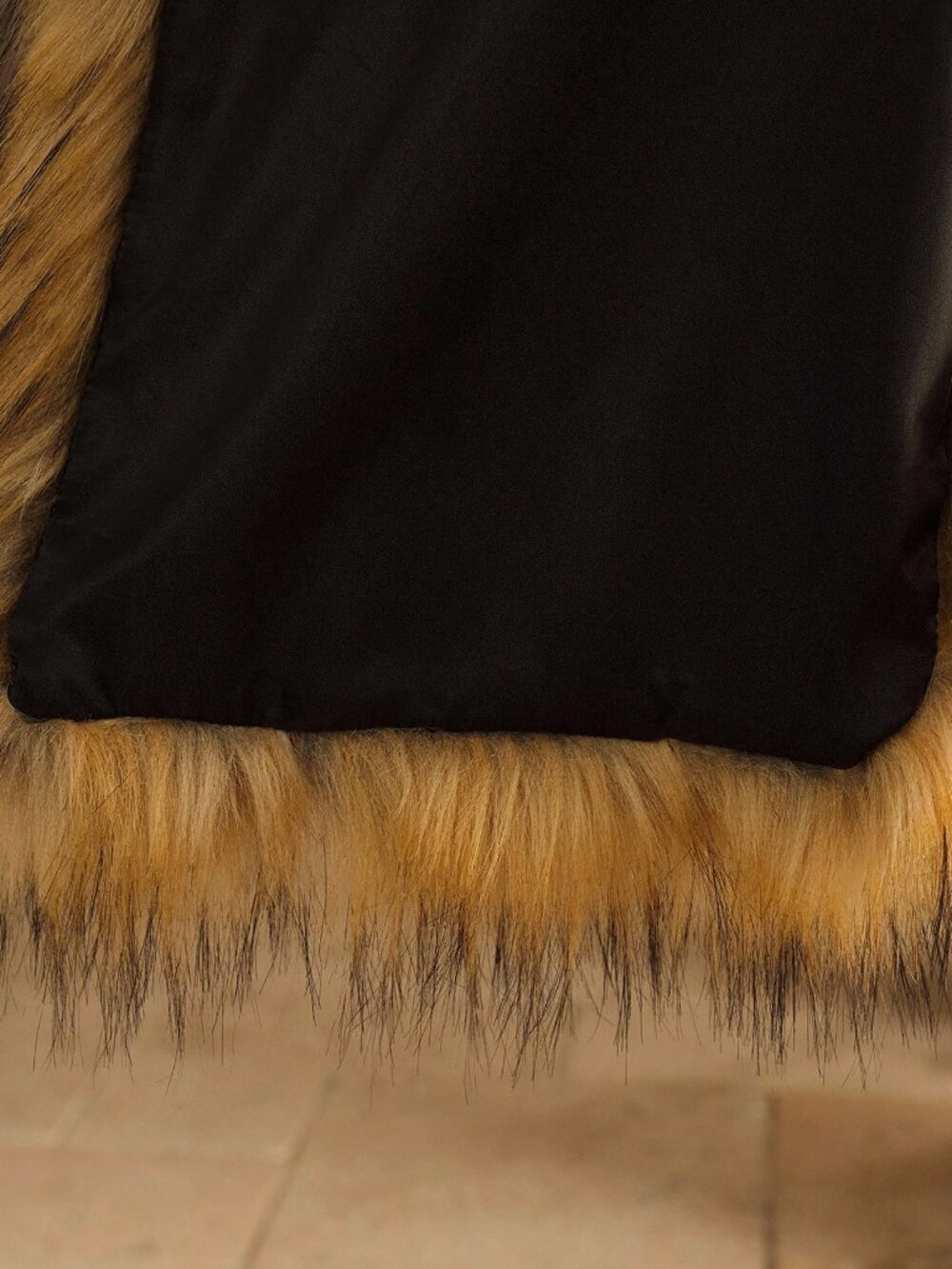 Brown Casual Women's Faux Fur Shawl - Picture 8 of 8